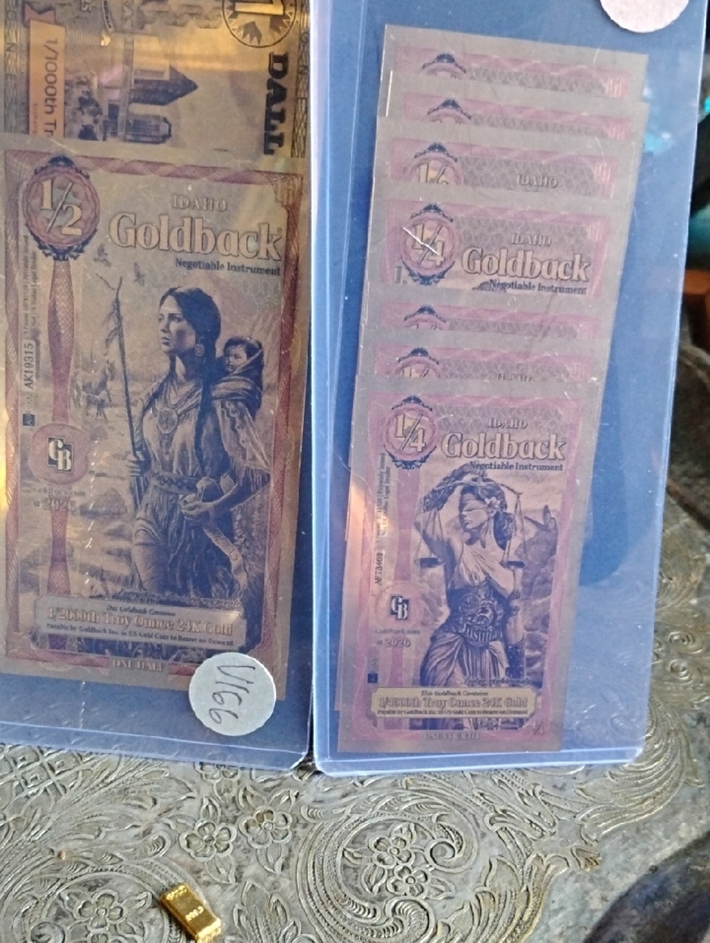 Goldback Note Lot - Pure Gold &Mini Bar